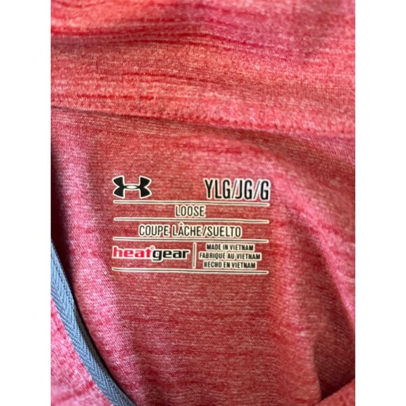 Under Armour Boys Large Loose HeatGear Quarter Zip Red Old Miss Pullover - Picture 4 of 5